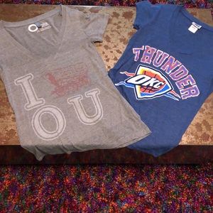 Sooner t shirt and OKC Thunder t shirt